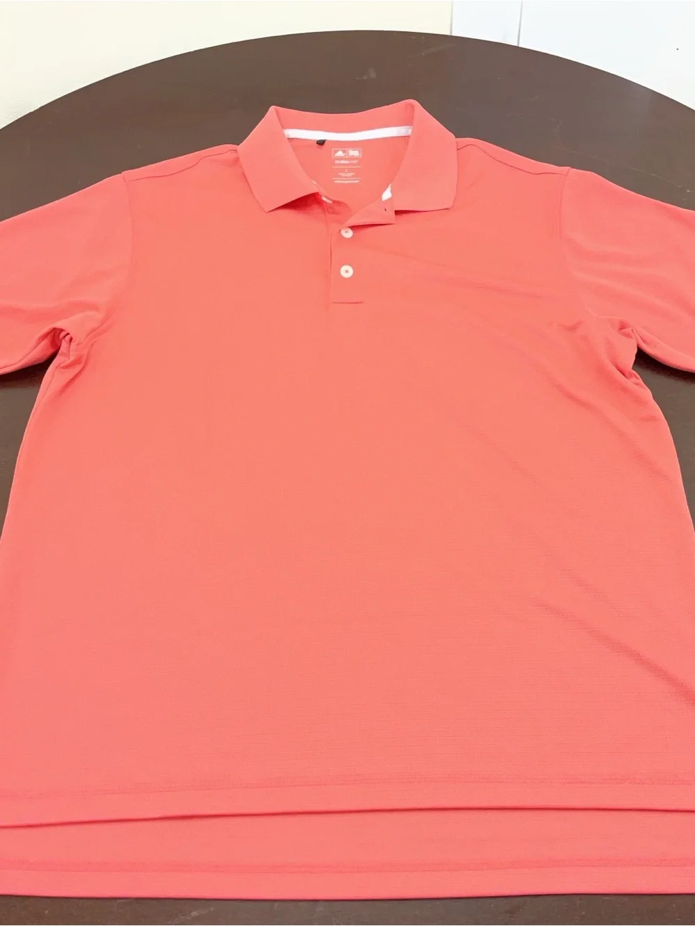 adidas Men's Coral-Red Polo Shirt